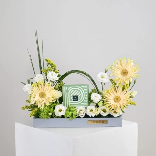 Gerbera & Eustoma Arrangement | Patchi Chocolate