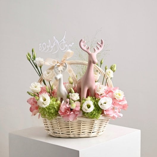 Light Up the World Baby Girl Basket