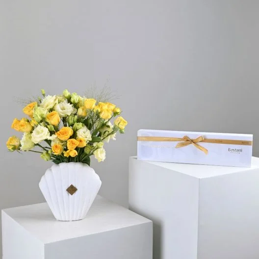 Rose and chocolate radiance arrangement