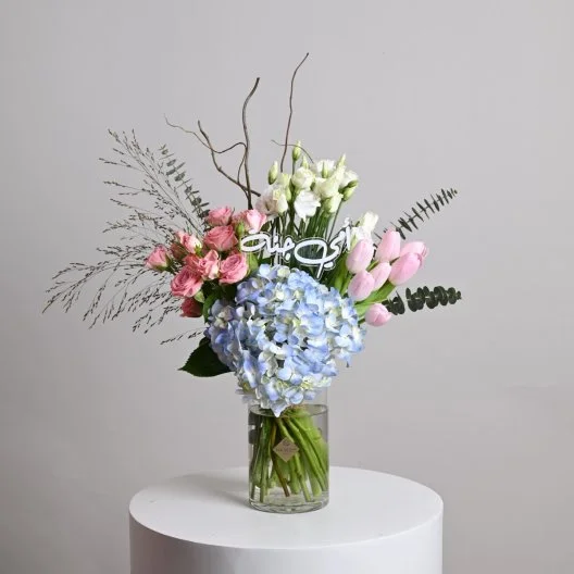 Spring vase with my mother's acrylic stick 