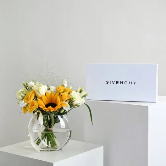 Yellow coordination | With a Givenchy shemagh