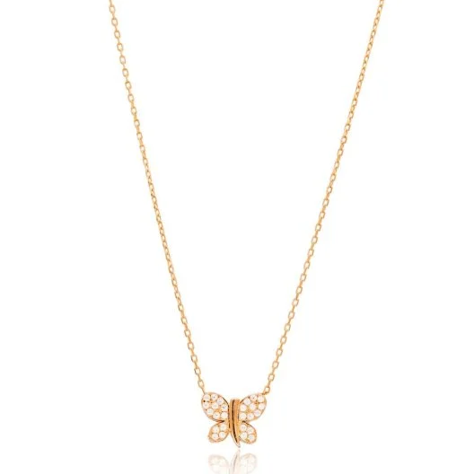 سلسال مع تعليقة الفراشة البيضاء من نفيس