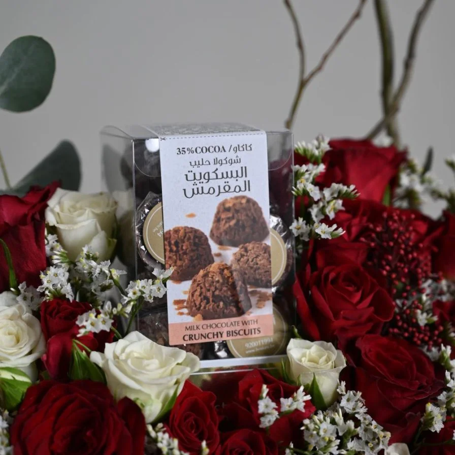 Rocher's bostani with red roses