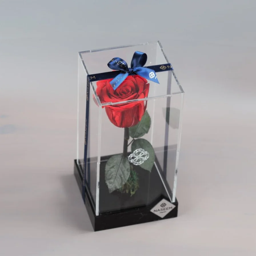 Natural Long Life Rose, Small Red