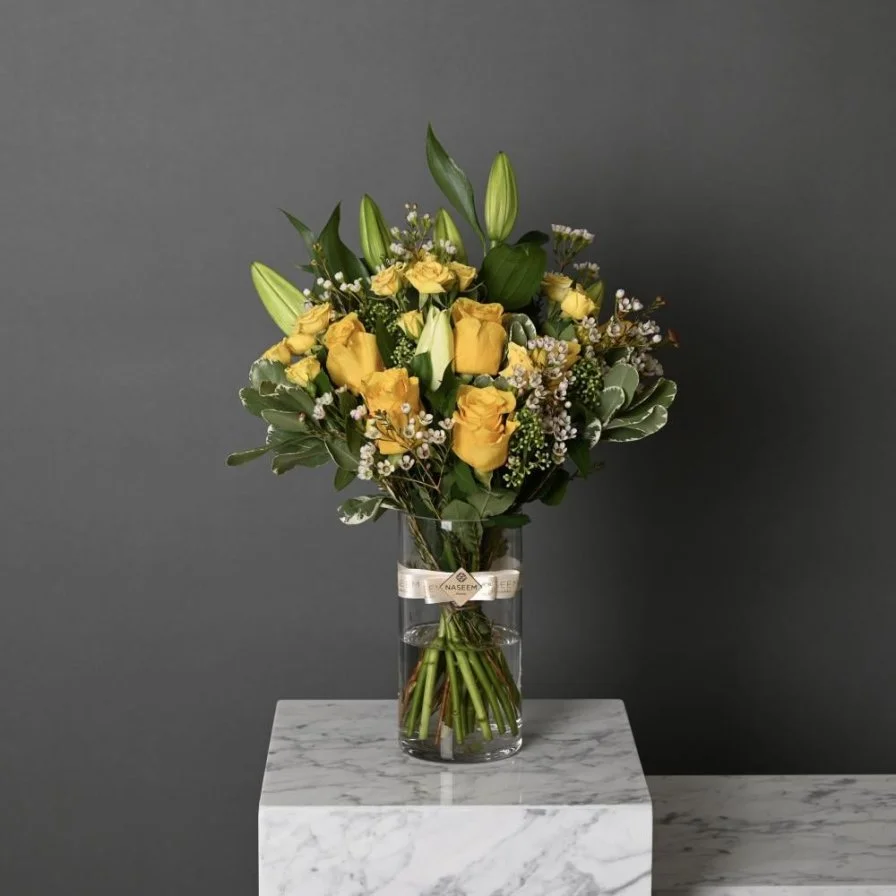 Yellow Fancy Vase