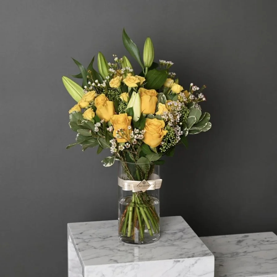 Yellow Fancy Vase