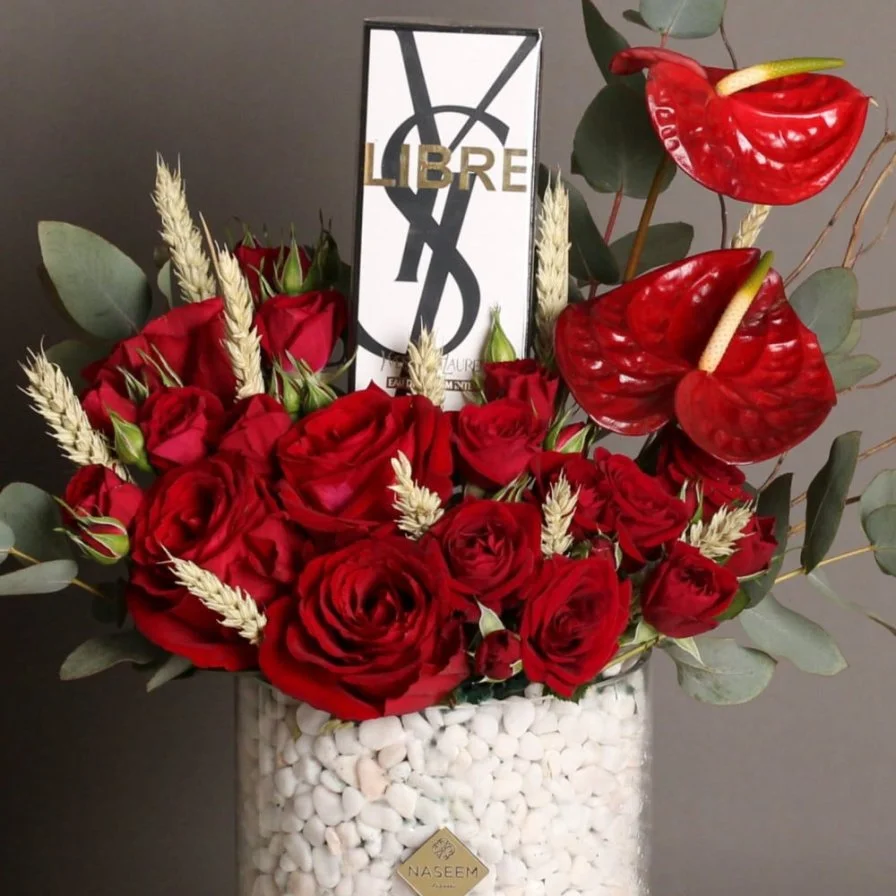 Yves Saint Laurent Libre perfume with red roses (women)