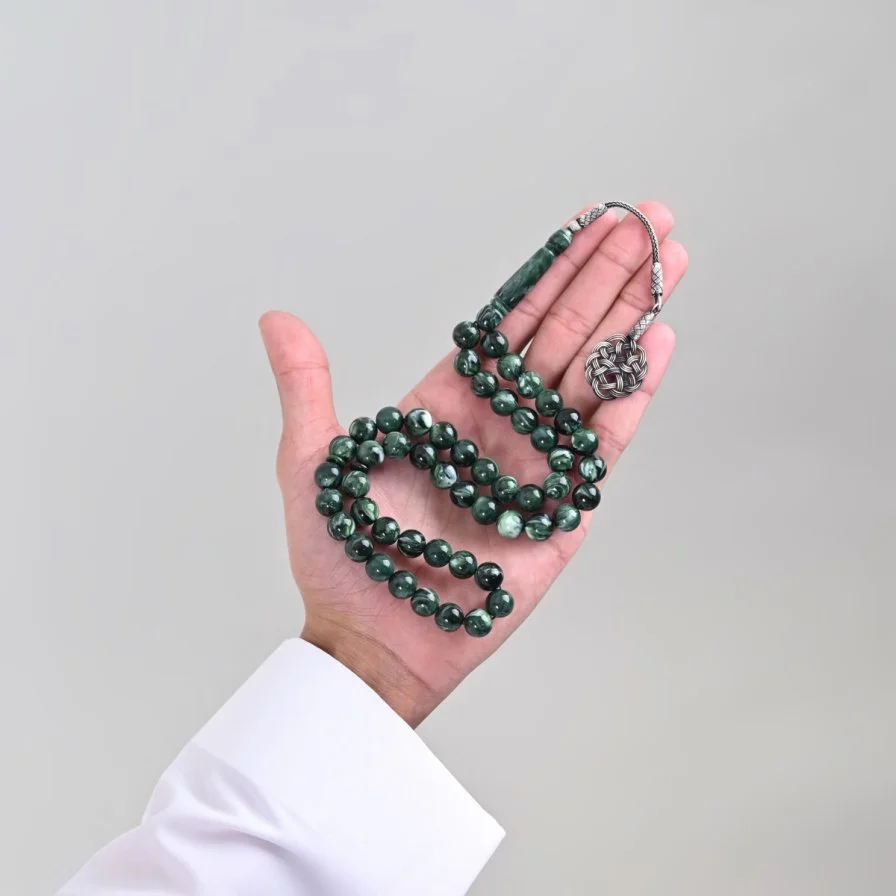 بكلايت اخضر معرق طربزونة فضة | لباب