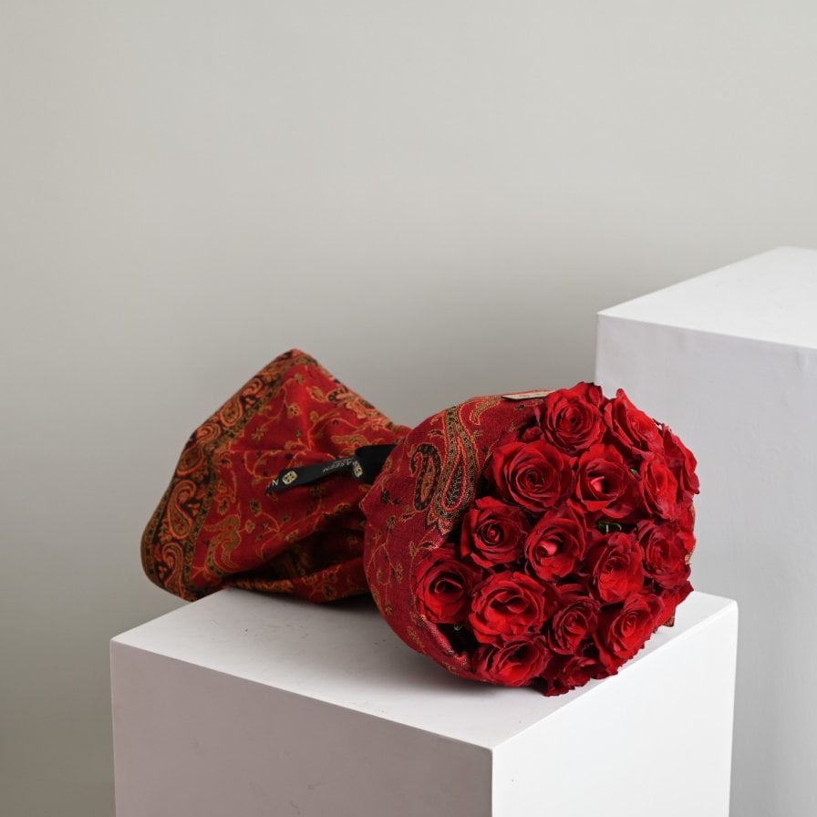 شال كشميري | جوري أحمر