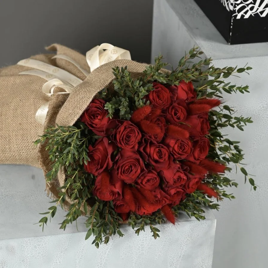 Ruby Red Package with Annie & Danny Red Velvet Cake Medium