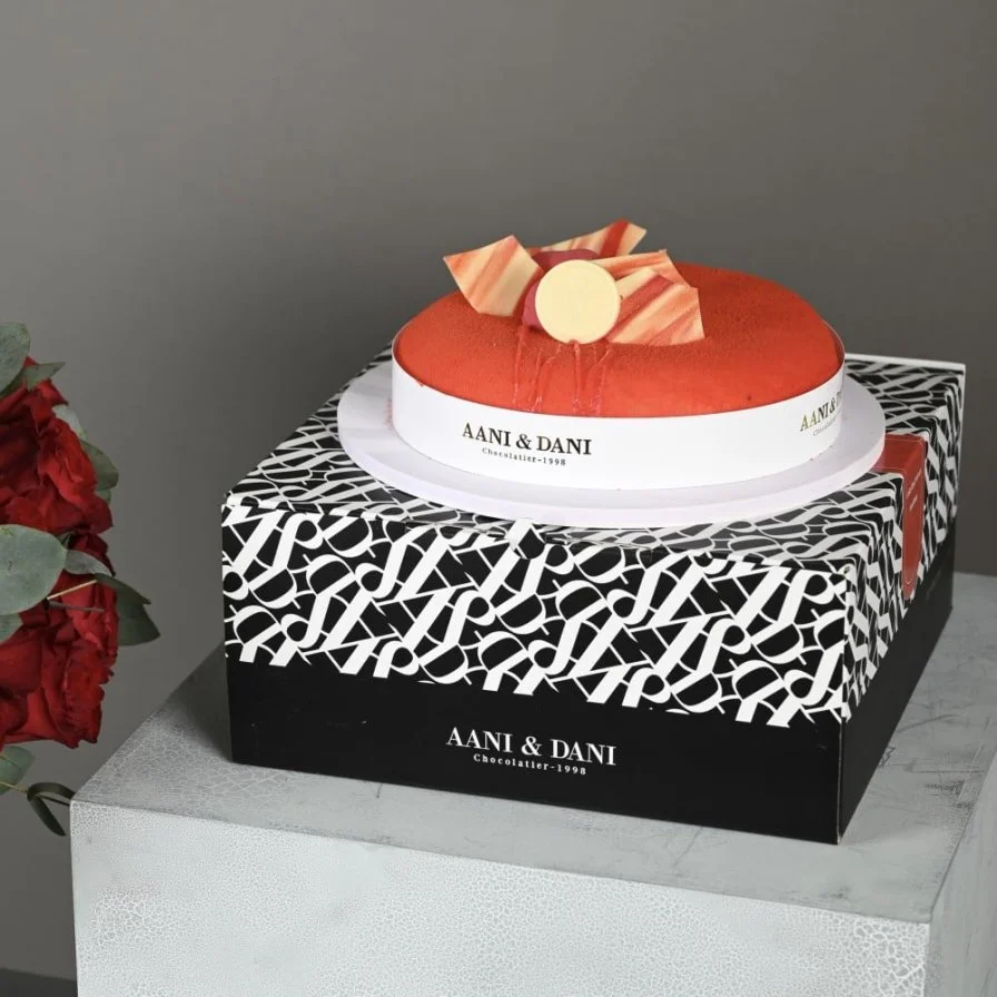 Ruby Red Package with Annie & Danny Red Velvet Cake Medium