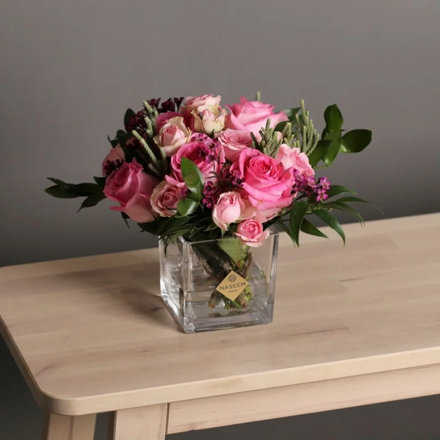 Pink flowers subscription