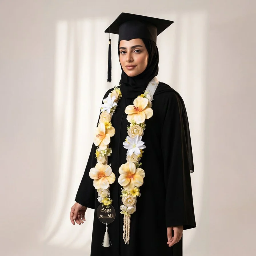 وشاح زهور التخرج