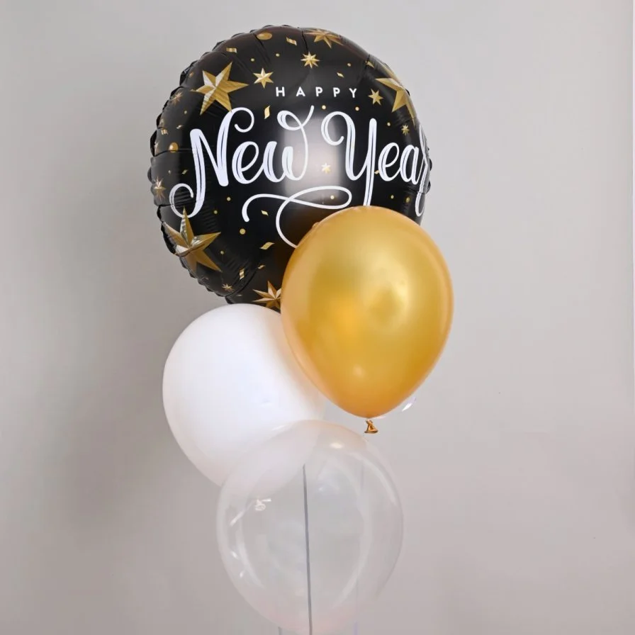 مجموعة بالون السنة الجديدة | أسود