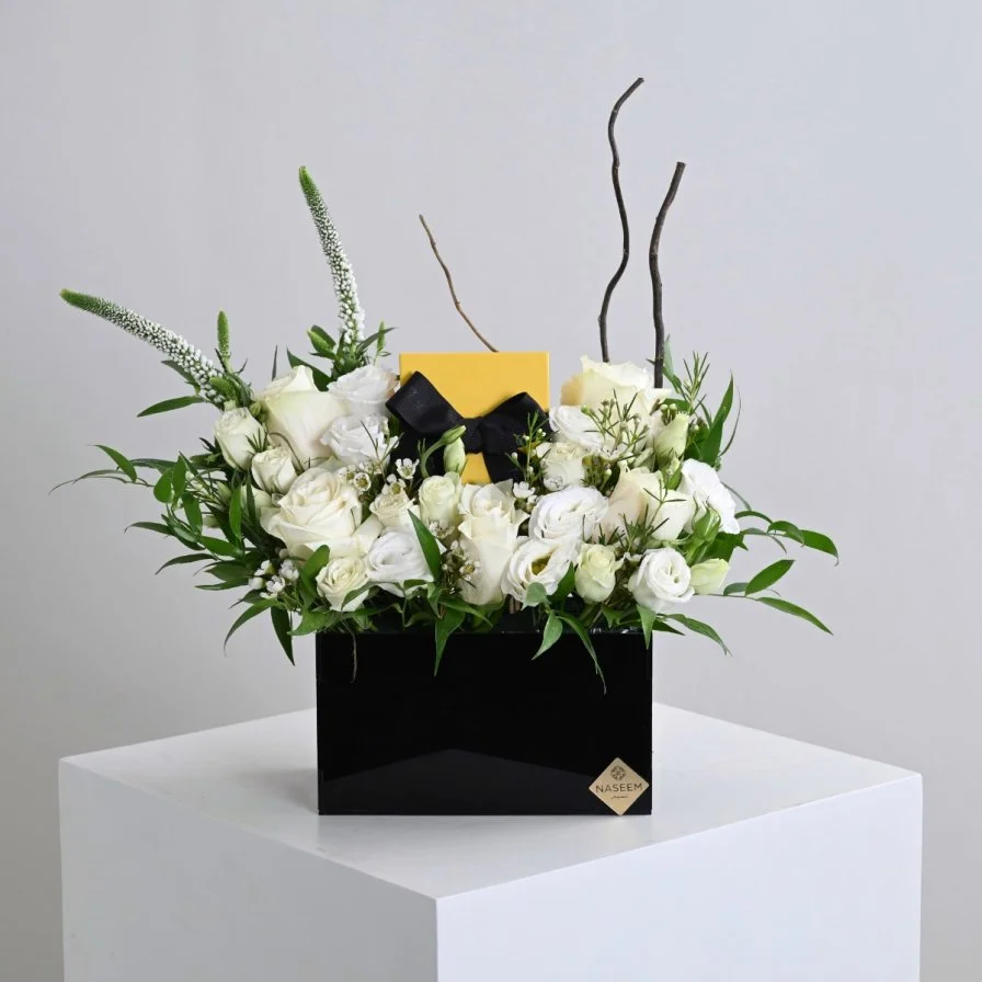 بوكس الأكريلك مع مجوهرات فلورايت