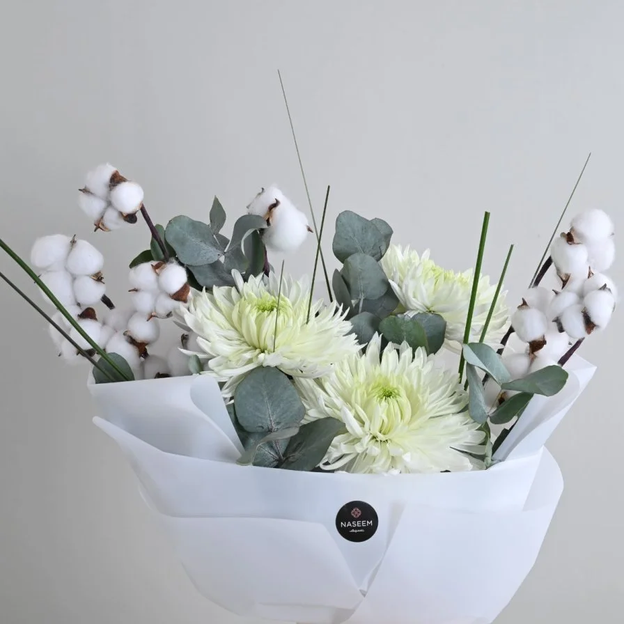 Cotton twigs bouquet