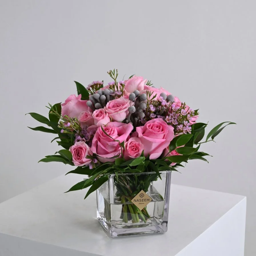Pink flowers subscription