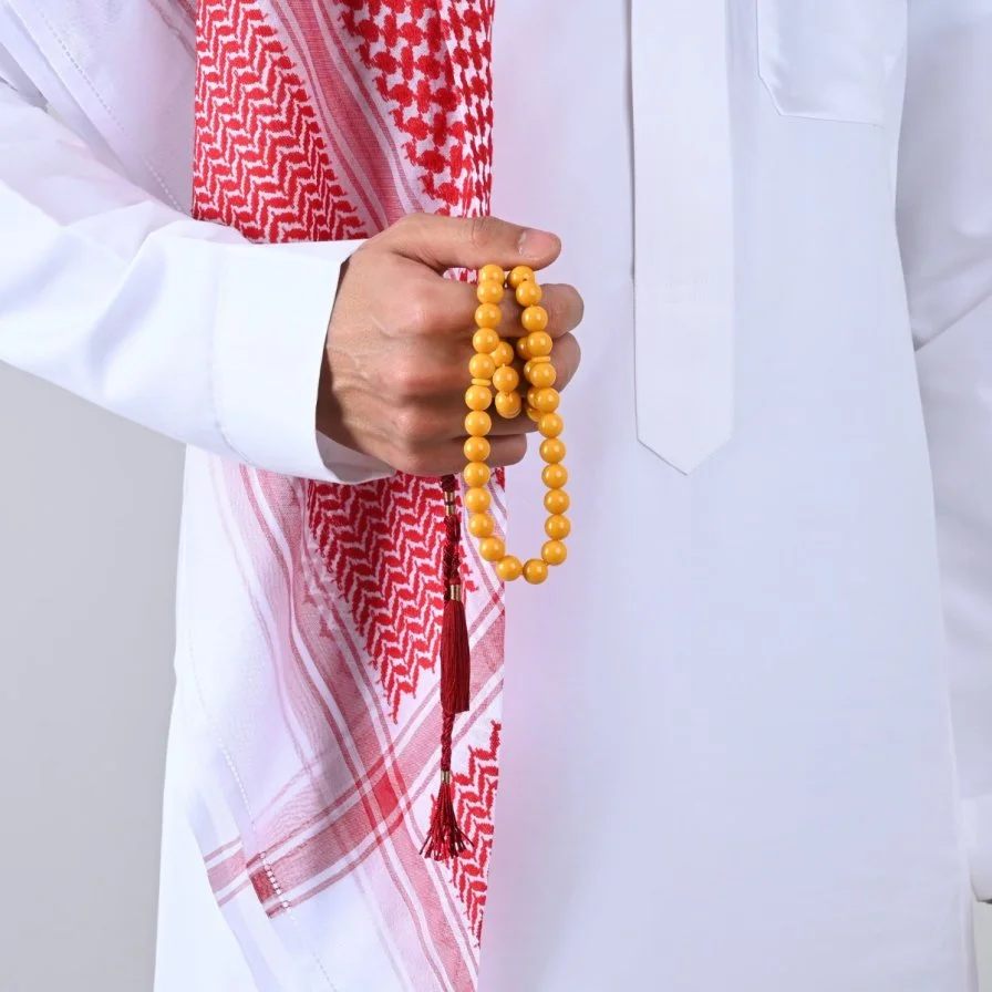 Turmeric Yellow Bakelite Misbaha custom Karkosha Tassel | Lubab