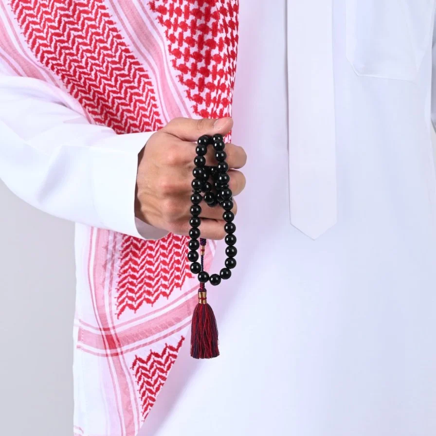 Black Bakelite Misbaha custom Karkosha Tassel | Lubab