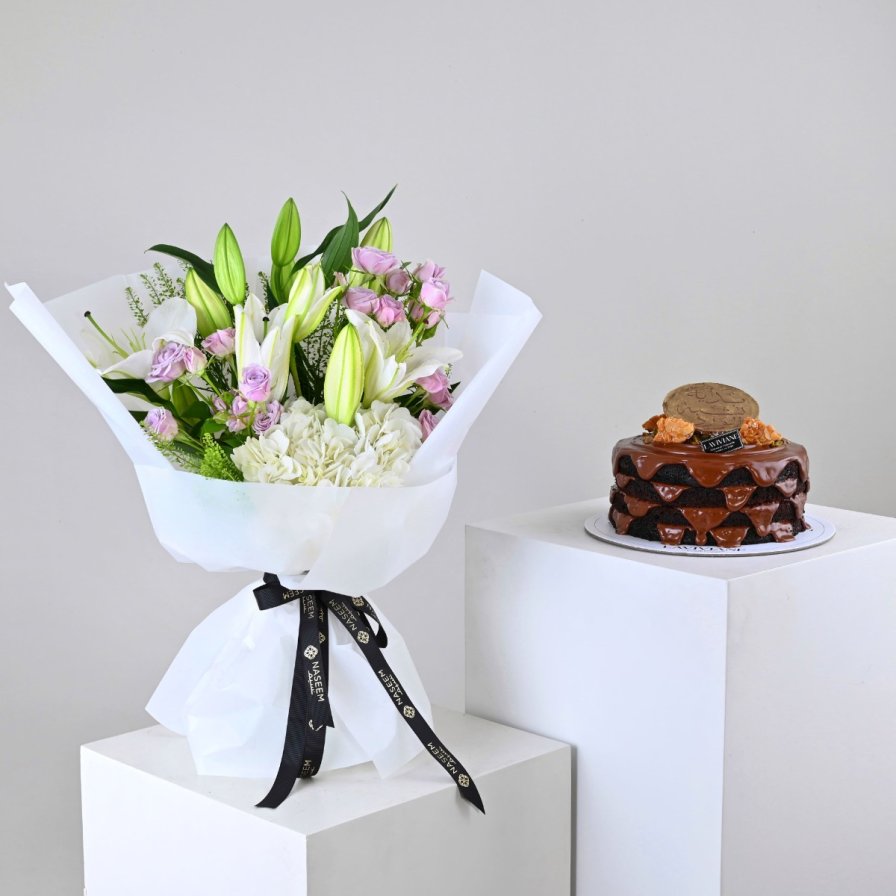 كيكة النوتيلا من لافيفيان 2026 | مع باقة ورد خلابة