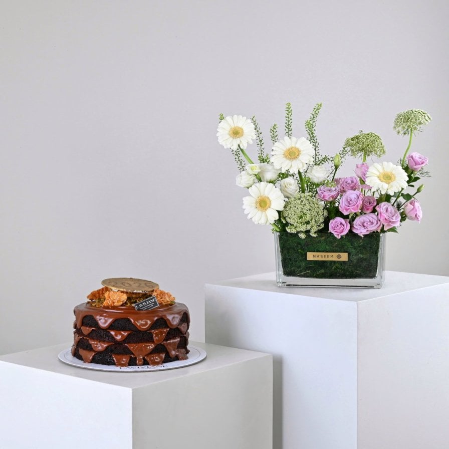 كيكة النوتيلا من لافيفيان 2026 | مع فازة تألق الجربيرا