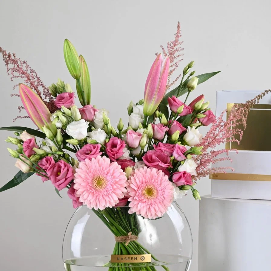 جربيرا روزين مع شوكولاتة بستاني