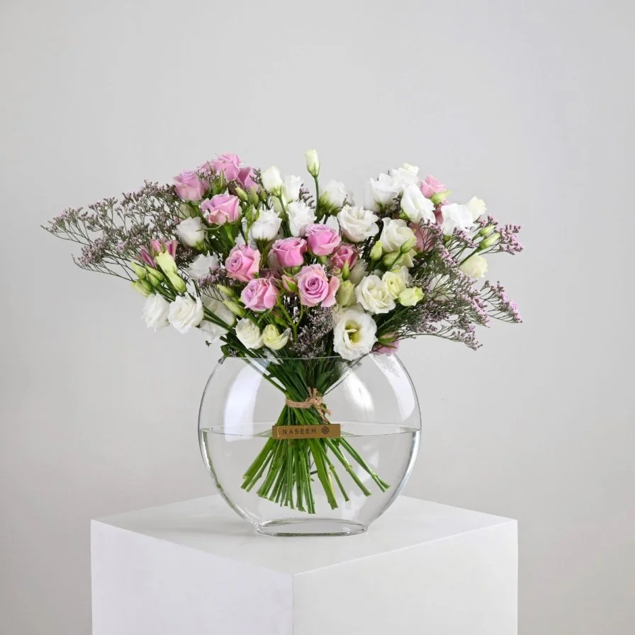  Baby Rose & Eustoma Vase