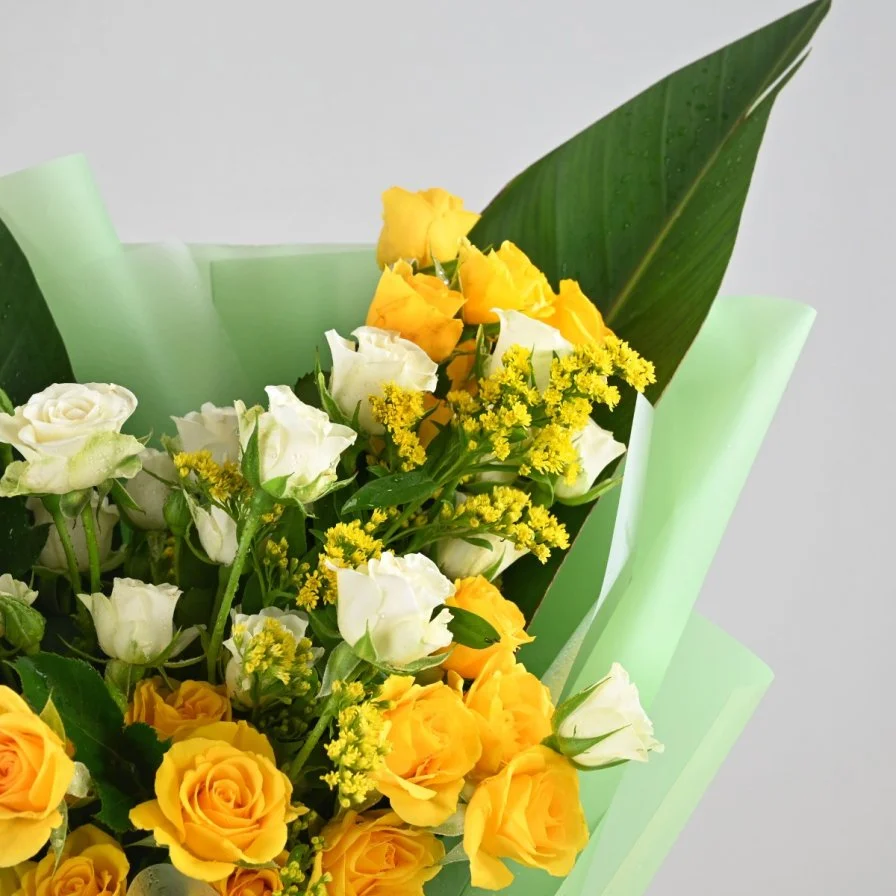 Yellow Baby Rose Bouquet