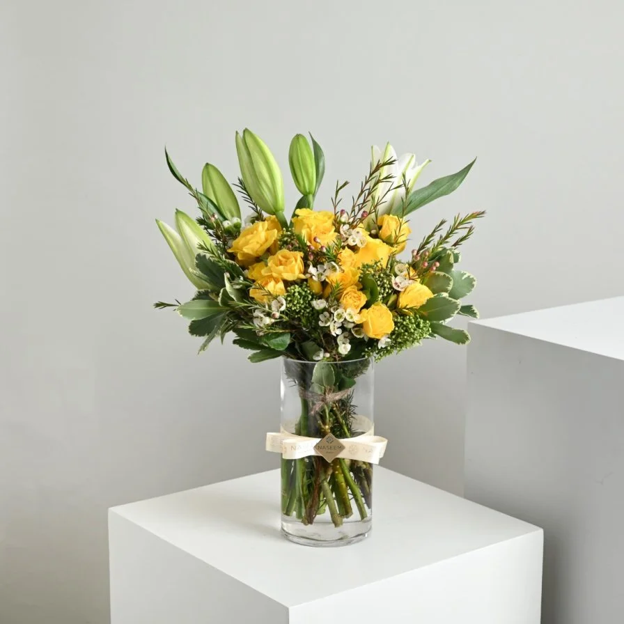 Yellow Fancy Vase