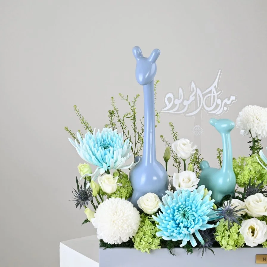 Blue Llama Bloom | Baby Boy Gift