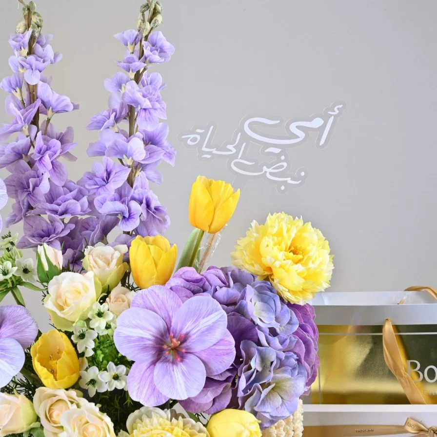 My Mom, the Pulse of Life | Artificial Flower Arrangement with Bostani Chocolate