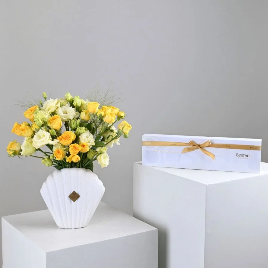 تنسيق إشراقة الورد والشوكولاتة