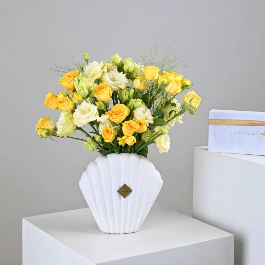 تنسيق إشراقة الورد والشوكولاتة