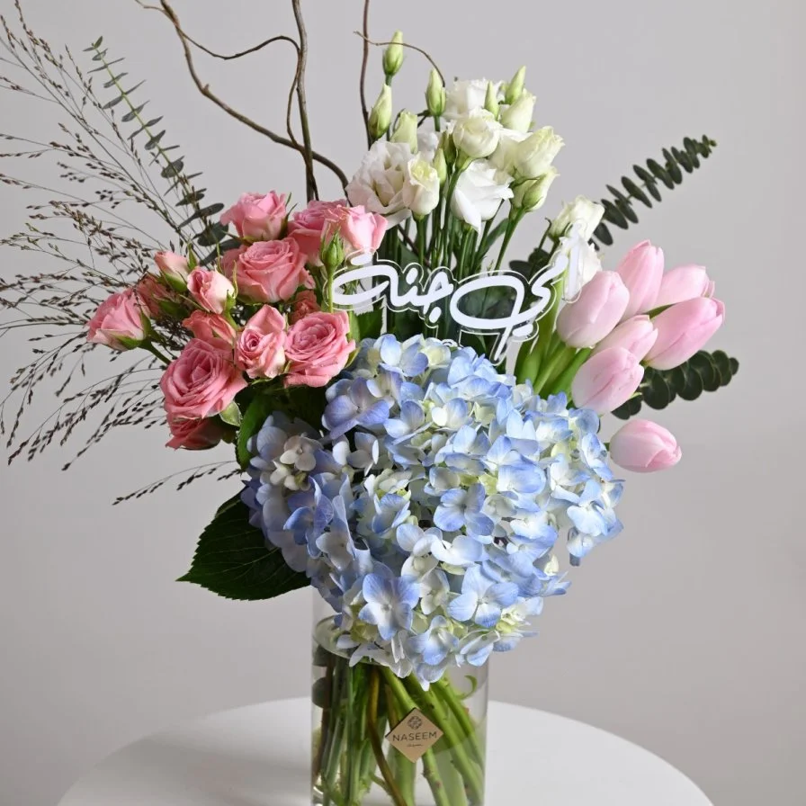 Spring vase with my mother's acrylic stick 