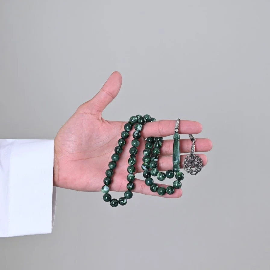 بكلايت اخضر معرق طربزونة فضة | لباب