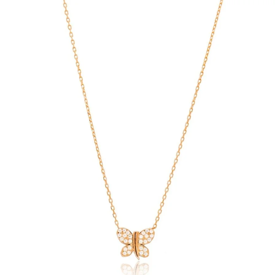 سلسال مع تعليقة الفراشة البيضاء من نفيس