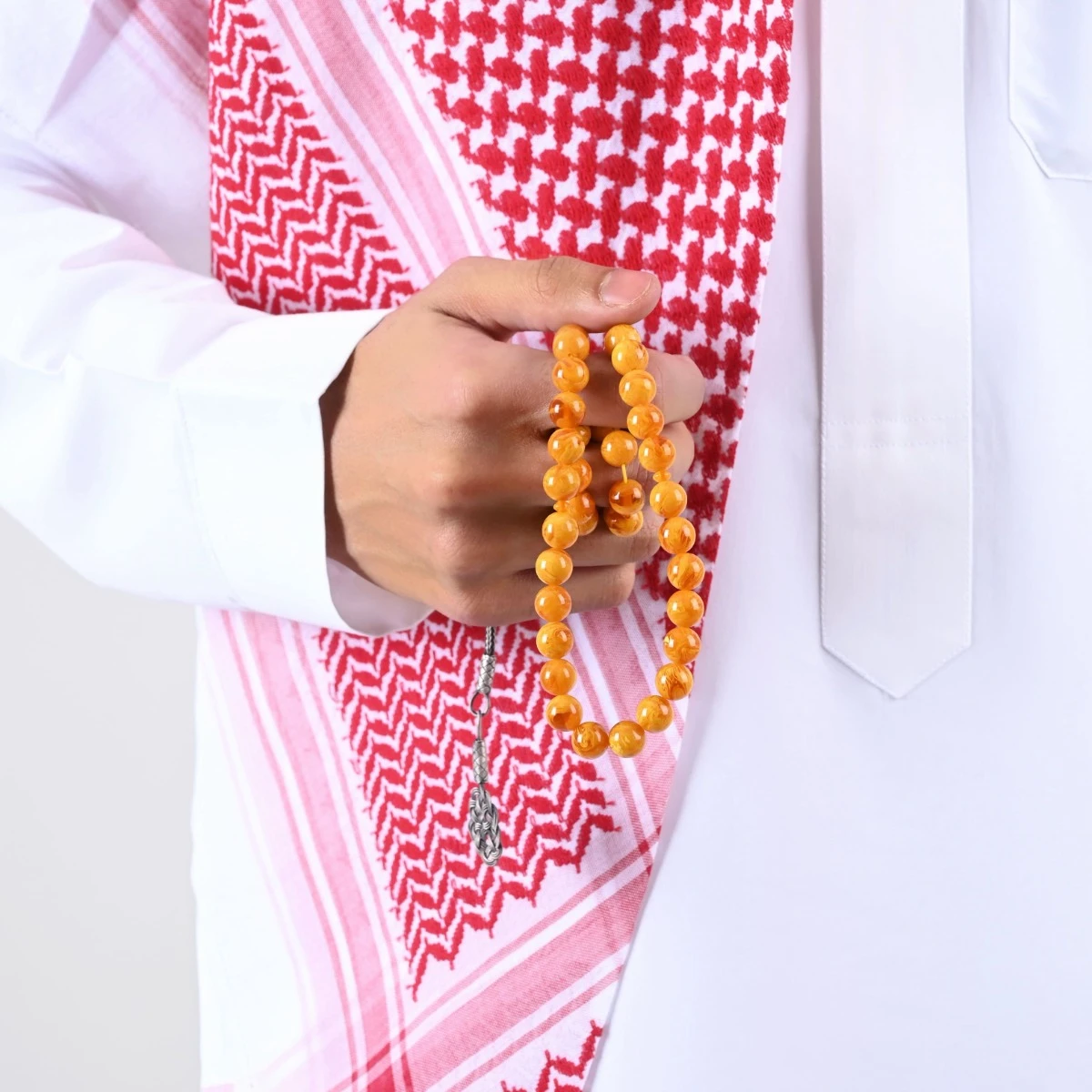 سبحة بكلايت اصفر منجم طربزونة فضة | لباب