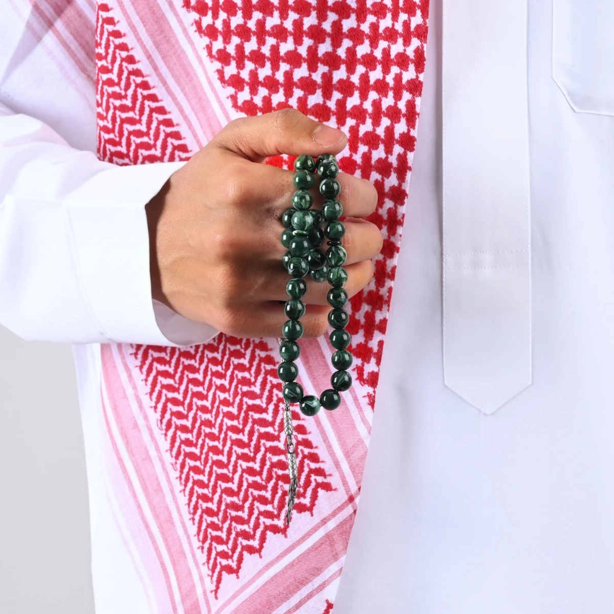 بكلايت اخضر معرق طربزونة فضة | لباب